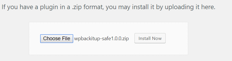 WPBackItUp Safe Upload
